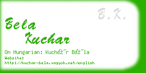 bela kuchar business card